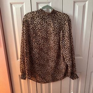Leopard Print Long Sleeve Blouse Plus Size Torrid Sheer